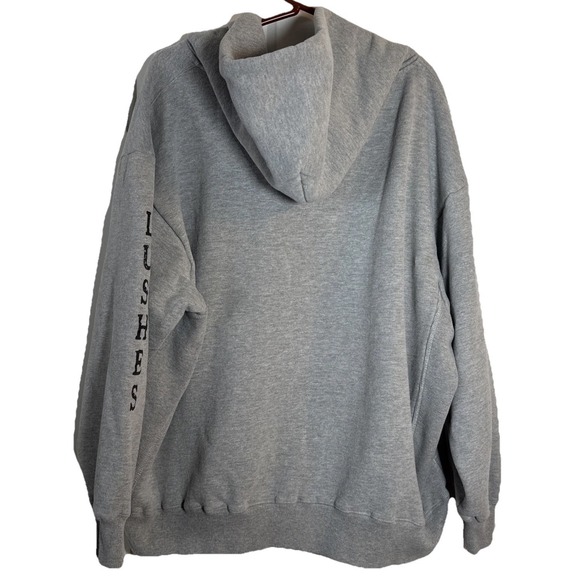 White Bear Clothing Co Mens XL Gray Funny Graphic Dart Board Hoodie Sleeve Print - Picture 10 of 11